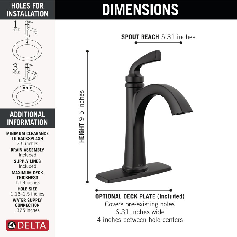 Delta Geist™ Single Handle Bathroom Faucet & Reviews Wayfair